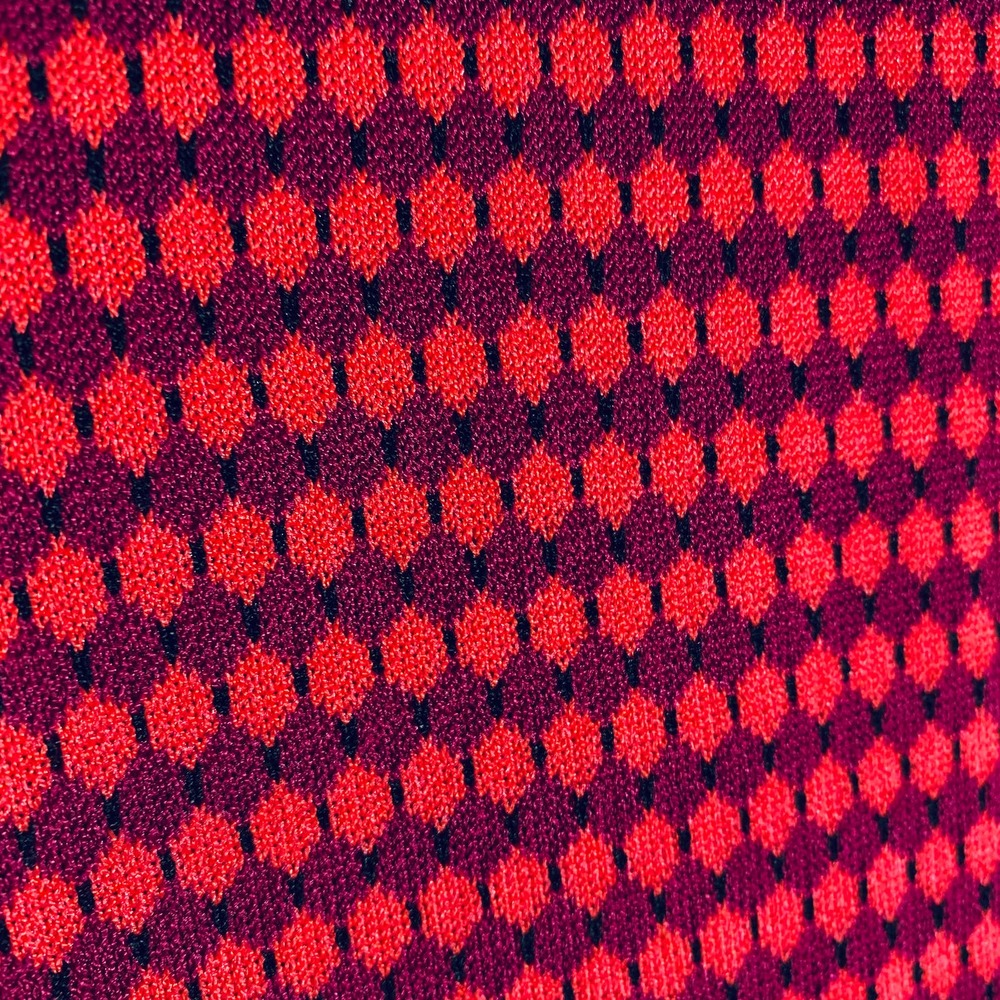 Zara Knit High Two Tone Print Flare Pants Red - Picture 7 of 13